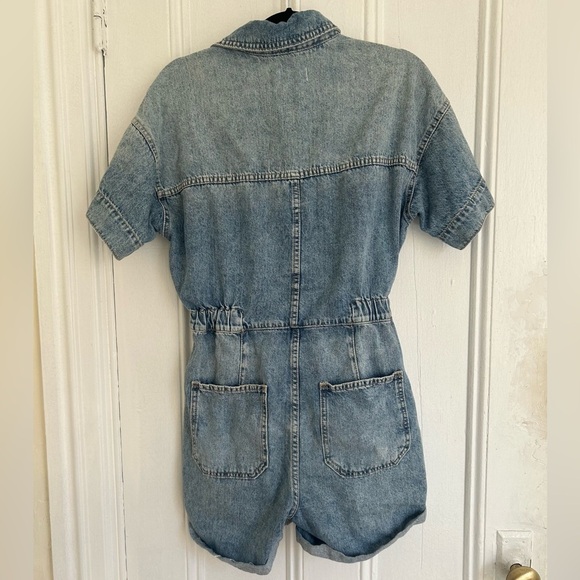 Free People Marci Denim Romper - Picture 6 of 6